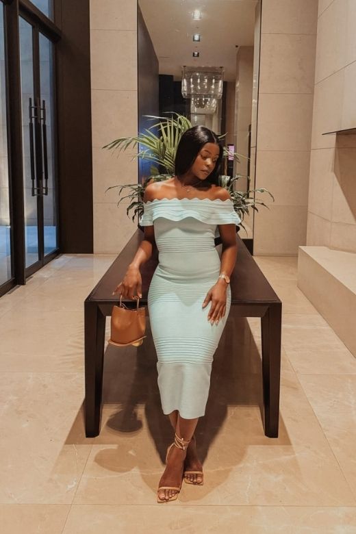 Billie Bandage Midi Dress - Mint Green
