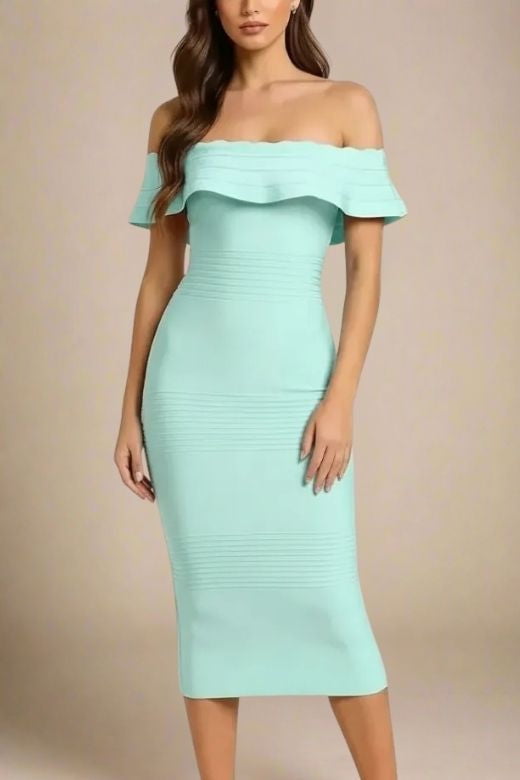 Billie Bandage Midi Dress - Mint Green
