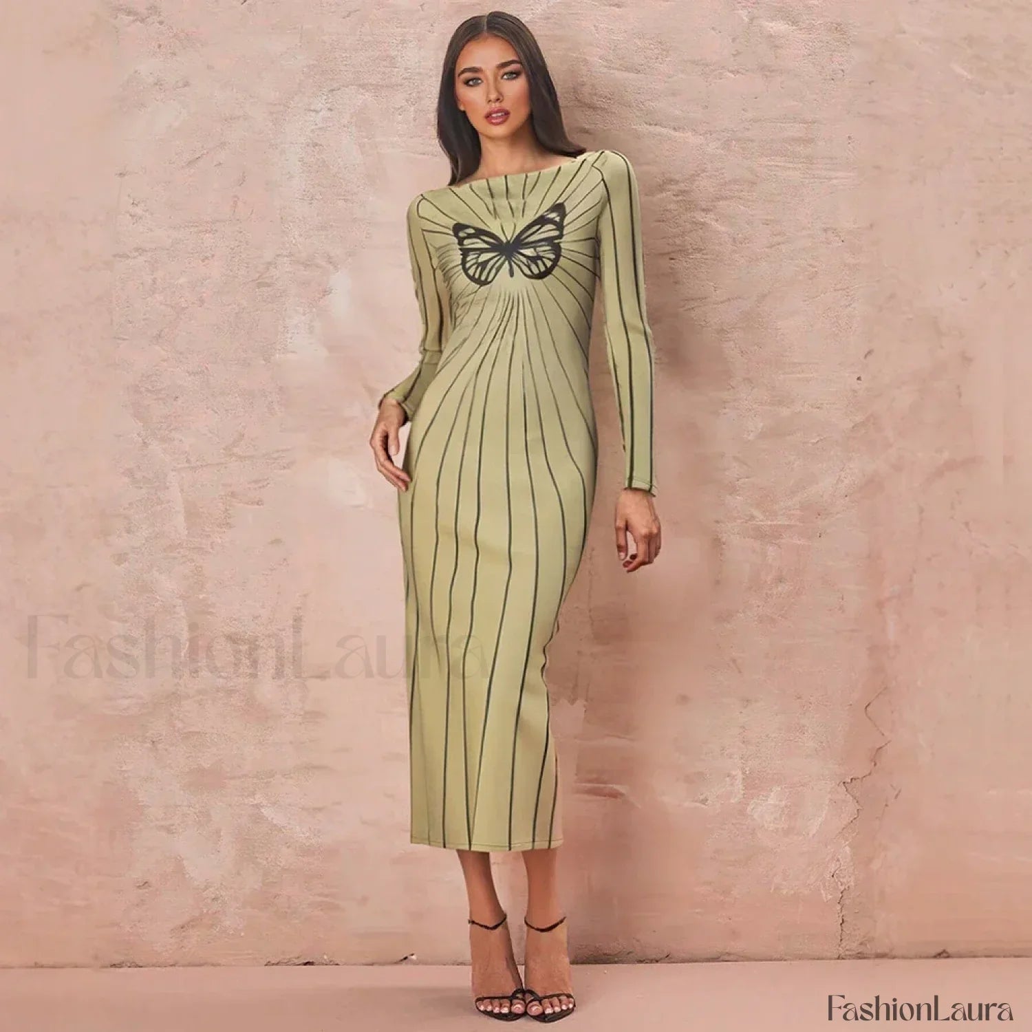 Butterfly Wrap Maxi Midi Dress