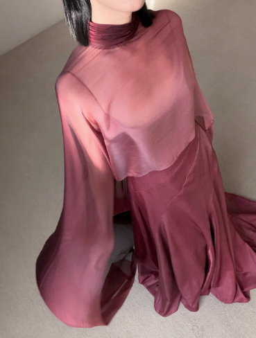 Modest Burgundy Prom Party Dress Birthday Dress Evening Dress - View 5 | FashionDia