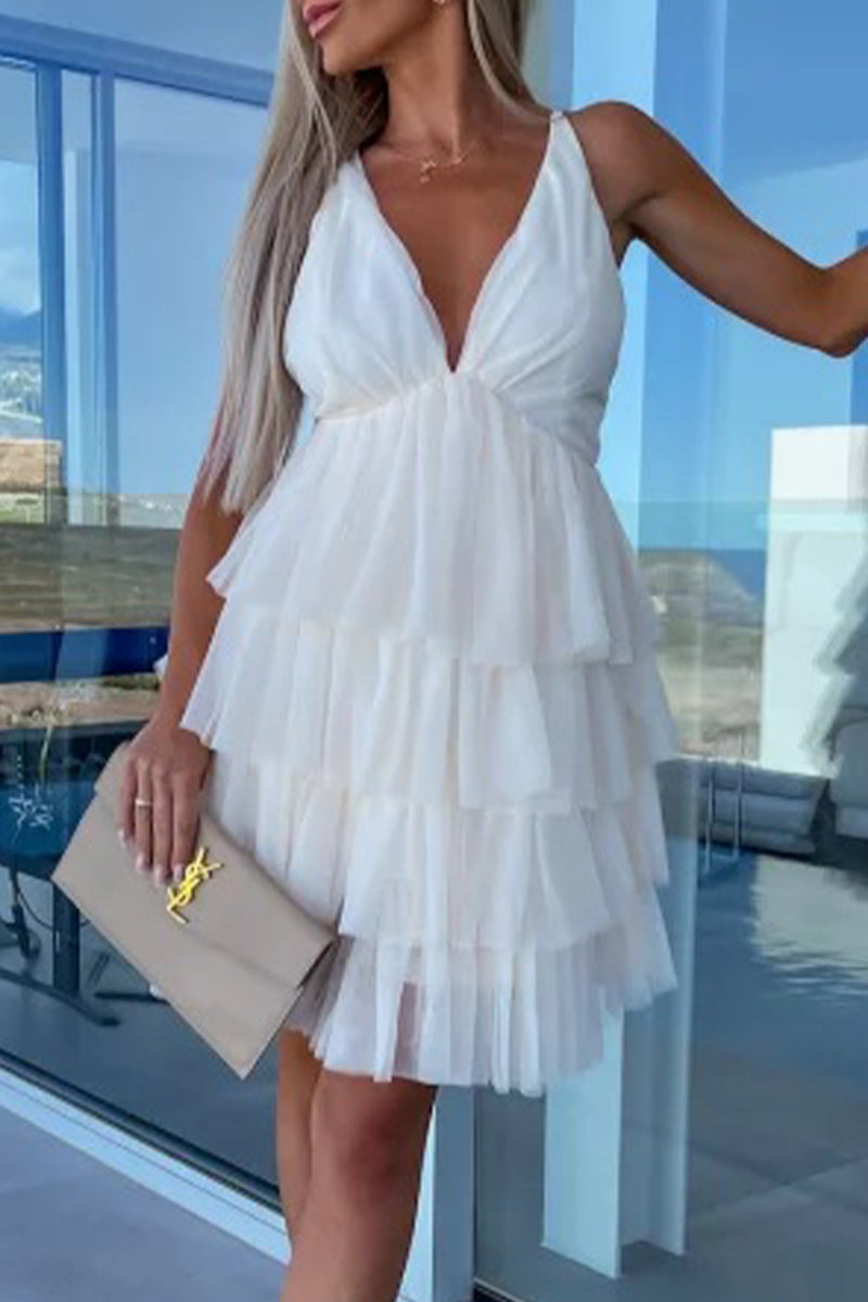 Sexy Sweet Celebrities Solid Backless V Neck Evening Dress Dresses - View 6 | VelvetHem