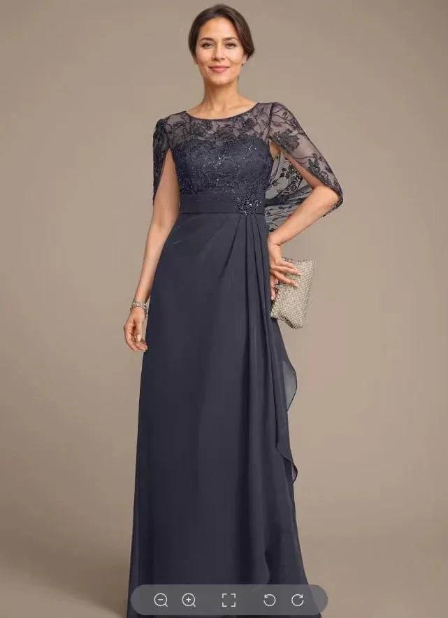 Tibetan blue lace shawl dress (ZD16767)