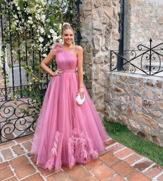 Pink Long Prom Dress, Evening Dress