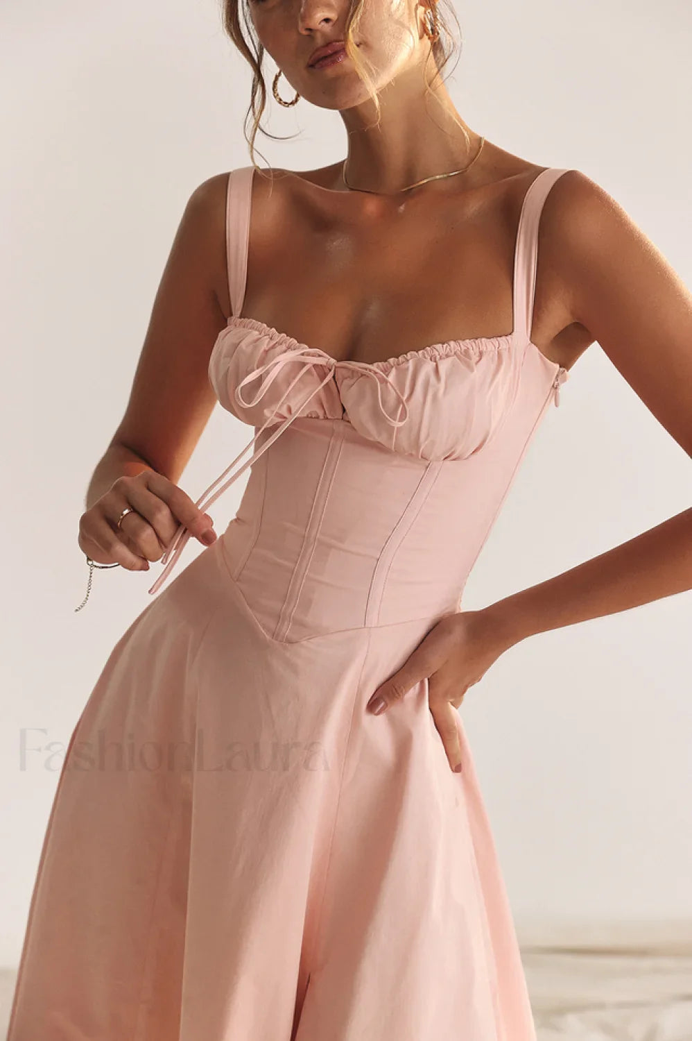 Carmen Pink Stylish Tunic Sundress