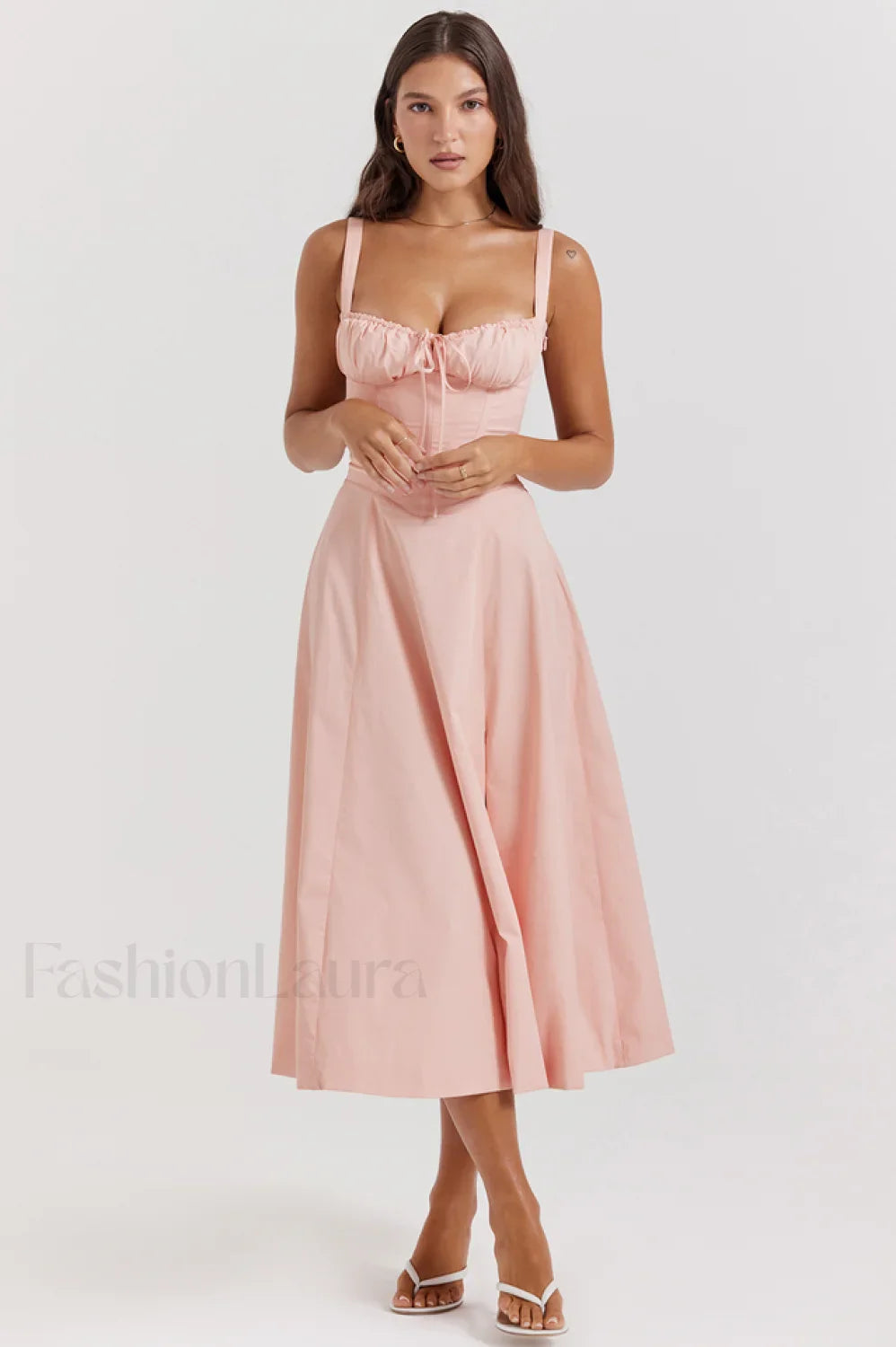 Carmen Pink Stylish Tunic Sundress XS