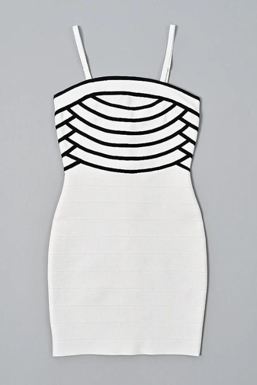 Carter Bandage Mini Dress - White Pearl