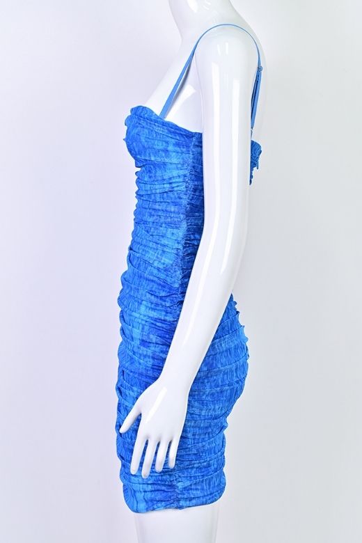 Cassie Bodycon Wrap Mini Dress - Royal Blue