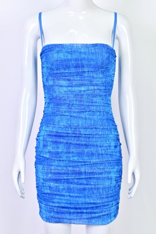 Cassie Bodycon Wrap Mini Dress - Royal Blue