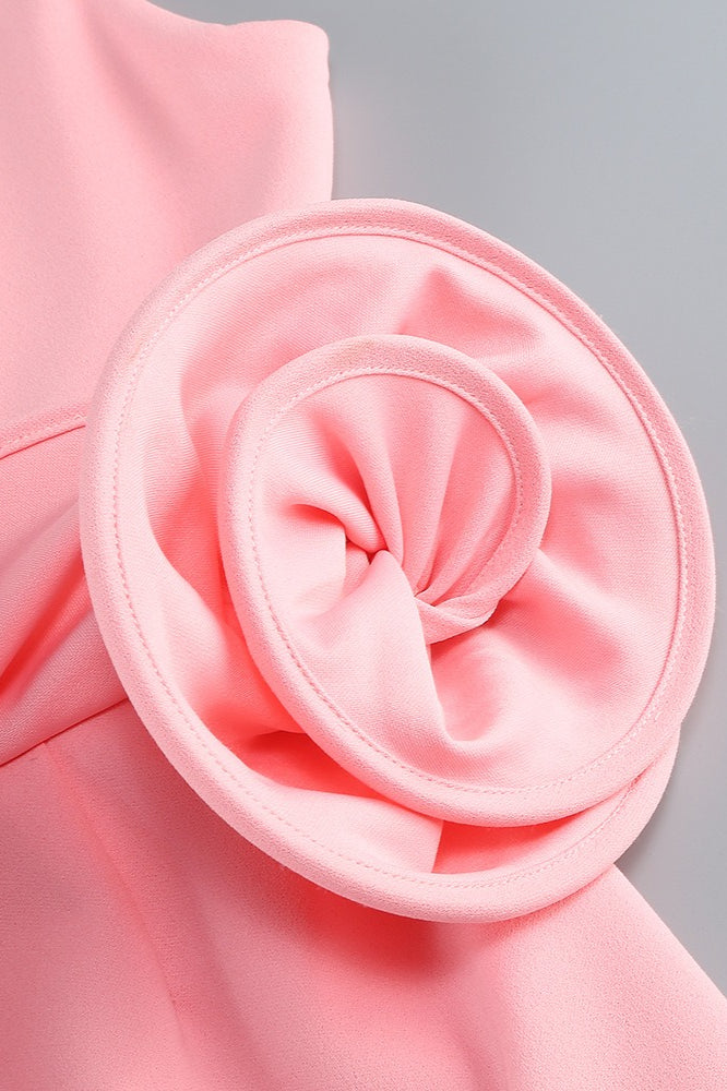 Chic Floral Embellished Dress with Relaxed Fit and Comfort Fit Design