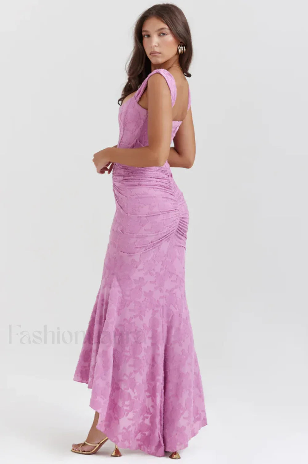 Cesca Retro Cream Charming White Floral Maxi Dress