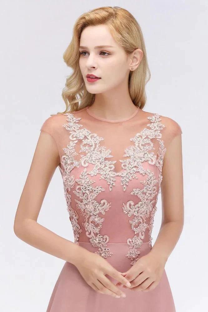 Charming Sleeveless Beadings Aline Evening Maxi Dress Cap Sleeves Bridesmaid Dress (ZD13030)