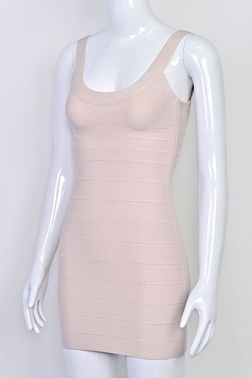 Cindy Bandage Mini Dress - Beige