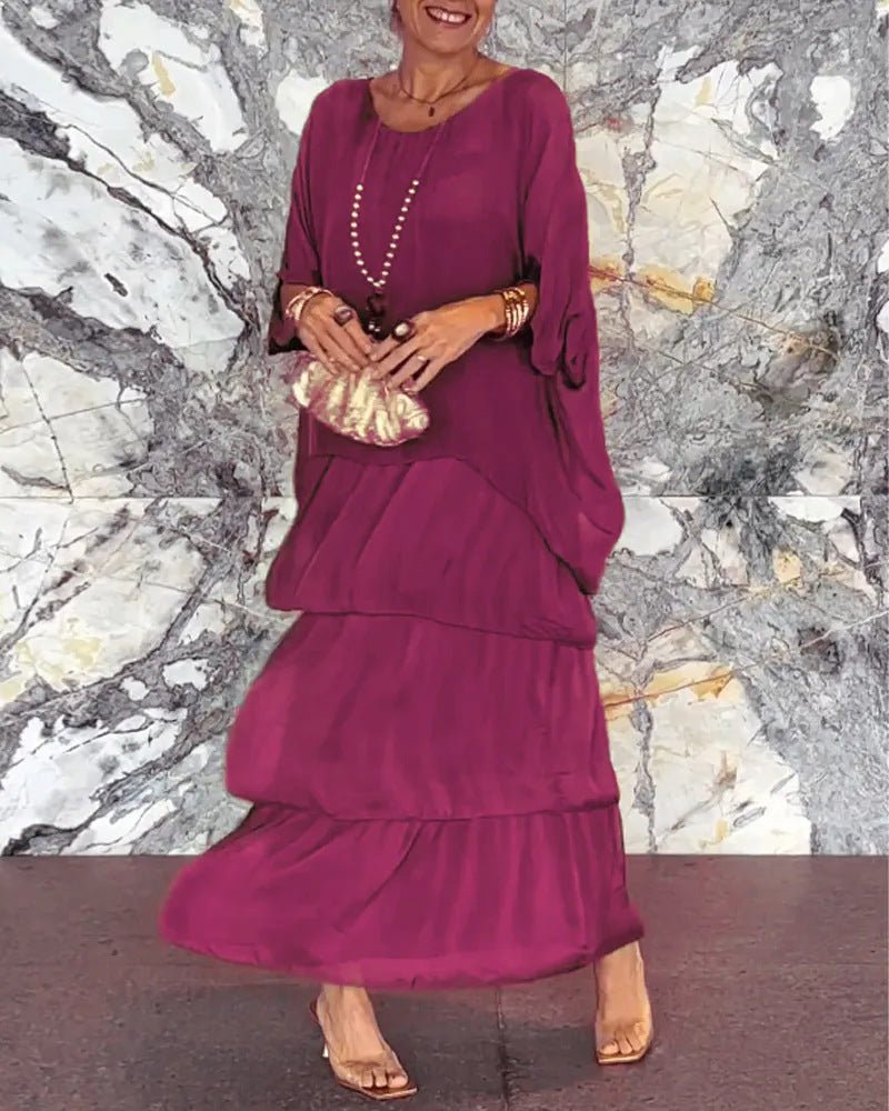 Geraldine Elegant A-line Maxi Dress for Women Light Breezy Style