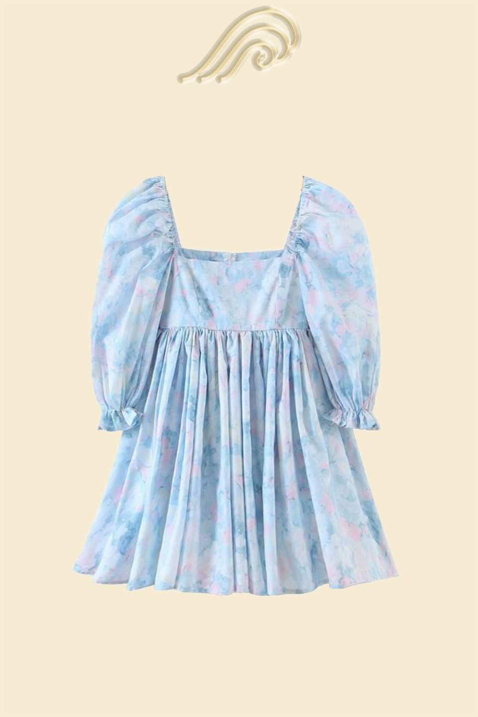Karen Boutique Mini Doll Dress with Ruffles and Print Designer Edit