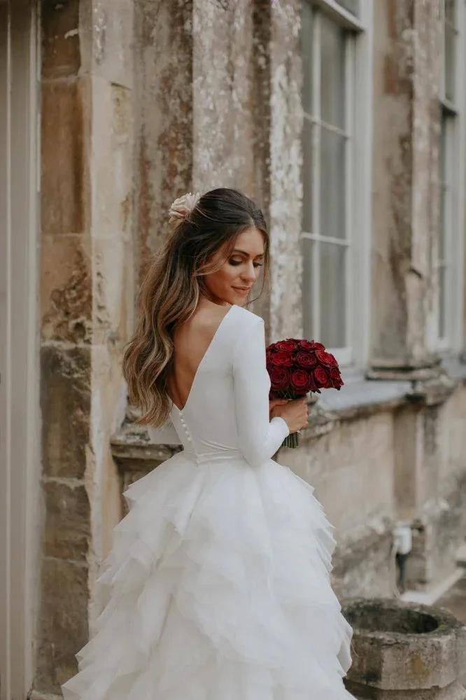 Classy  Wedding Dress Sleeveless plit (ZD13866)