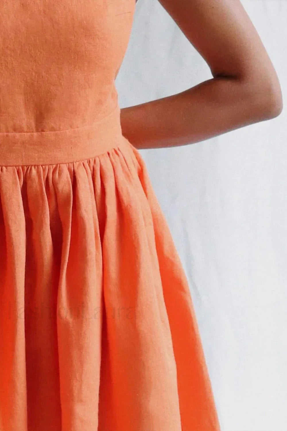 Cotton Halter High Minimalist Dress for Boutique Fashion Look