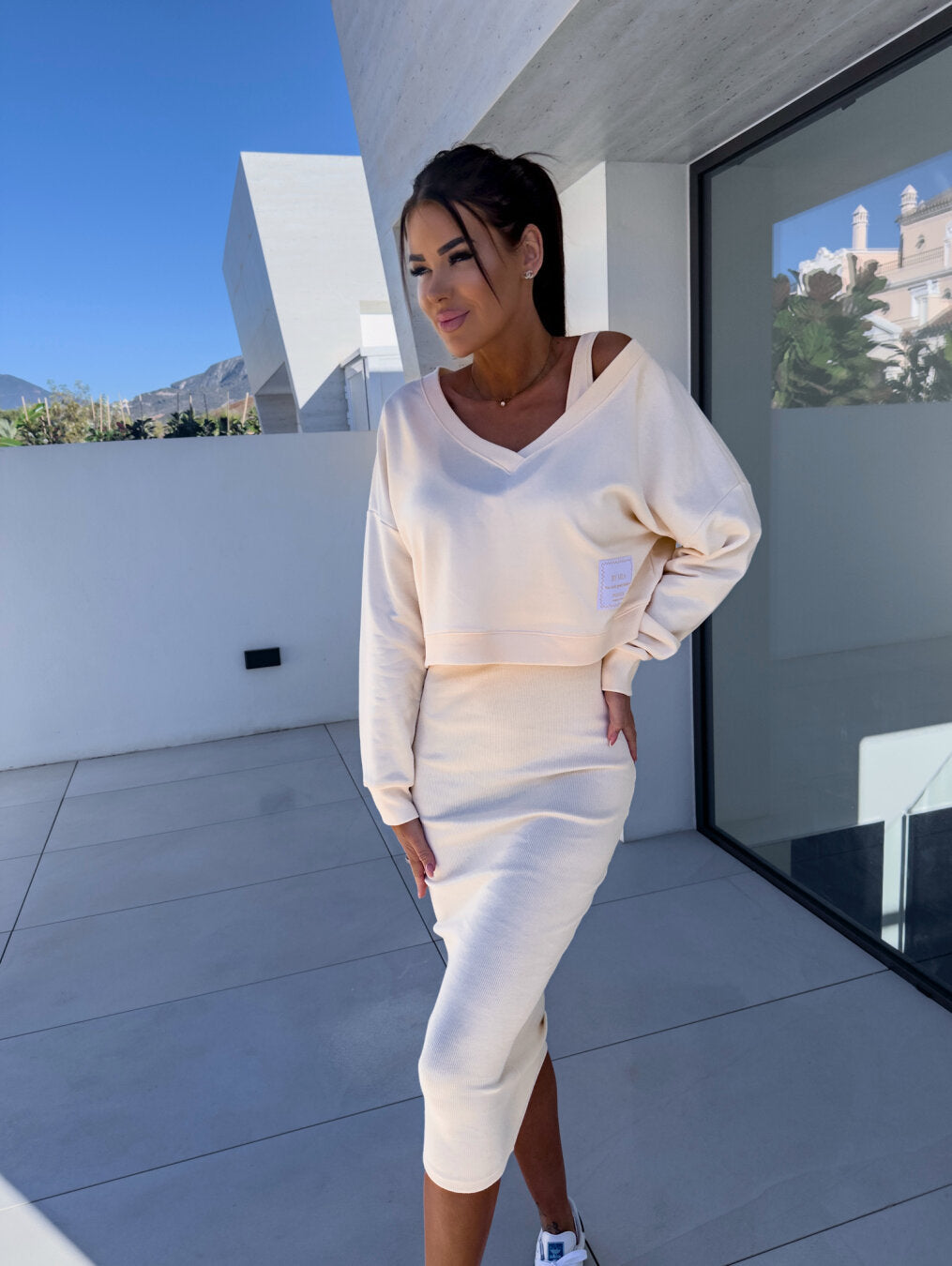 Antonia Elevated Luxes Sweatshirt and Dress Set Occasion Wear