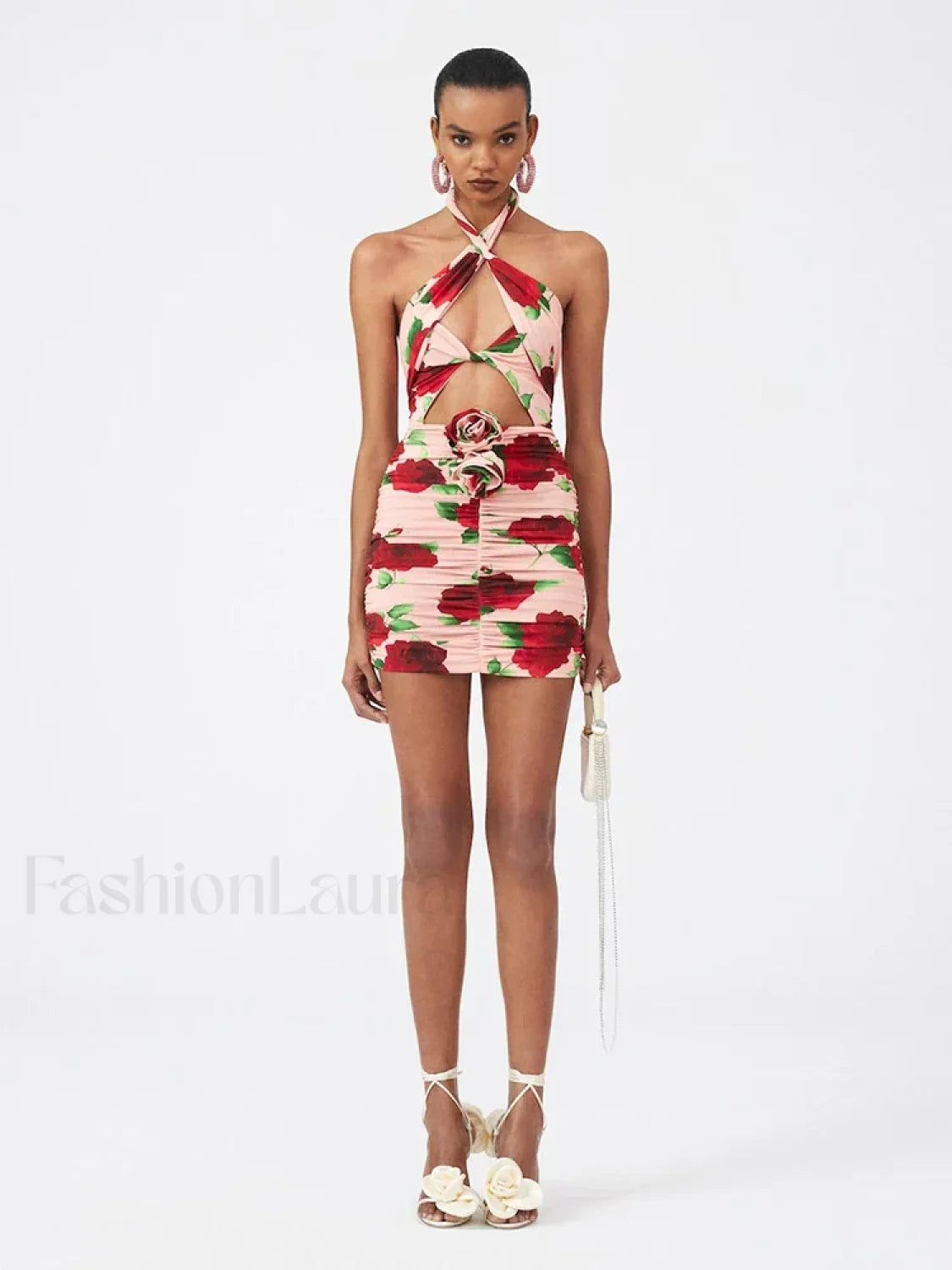 Cut Out Ruched Dress with Premium Everyday Styling Boutique Fashion Style