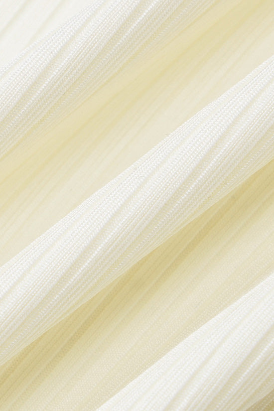 Cute Bow Foldover Off Shoulder Split Long Sleeve Ribbed Party Mini Dress - Fashionpara