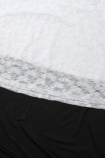 Elegant High Waist Sleeveless Lace Dress - View 6 | VelvetHem