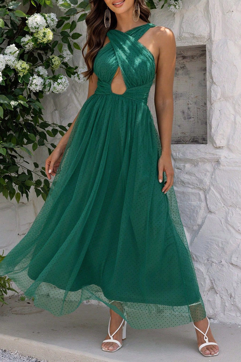 Sexy Formal Solid Hollowed Out Backless Halter Evening Dress Dresses - View 8 | VelvetHem