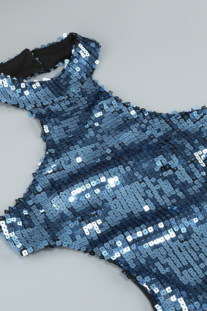 Fringe Sequin Feather Panel Party Mini Sequin Dress - View 3 | VelvetHem