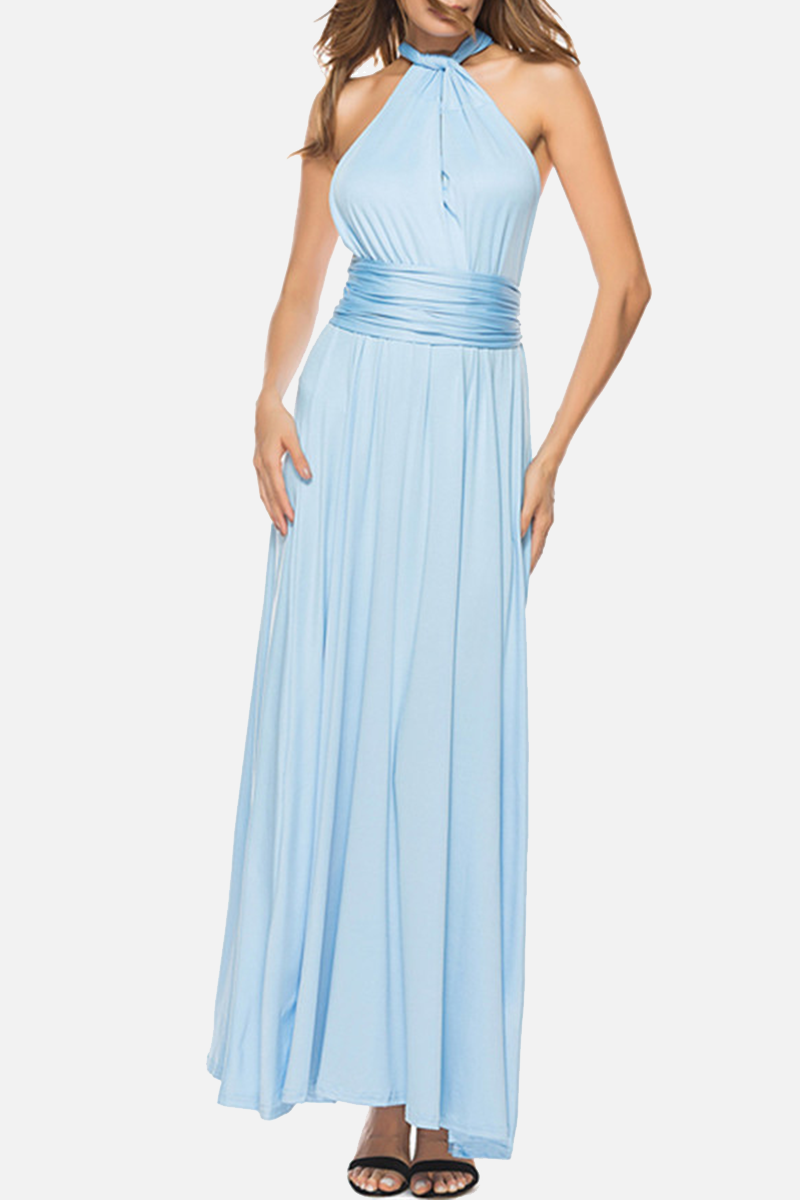 Elegant Solid Backless Strap Design Evening Dress Dresses(20 Colors) - View 7 | VelvetHem
