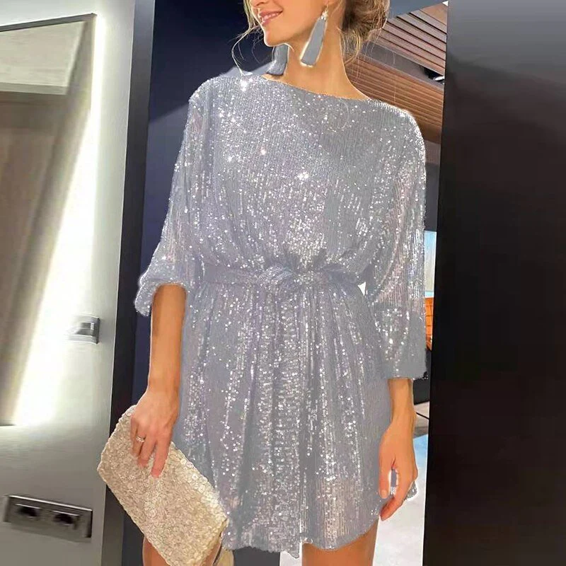 Jennifer Boutique Women's Sequin Mini Dress Premium Wardrobe Essential