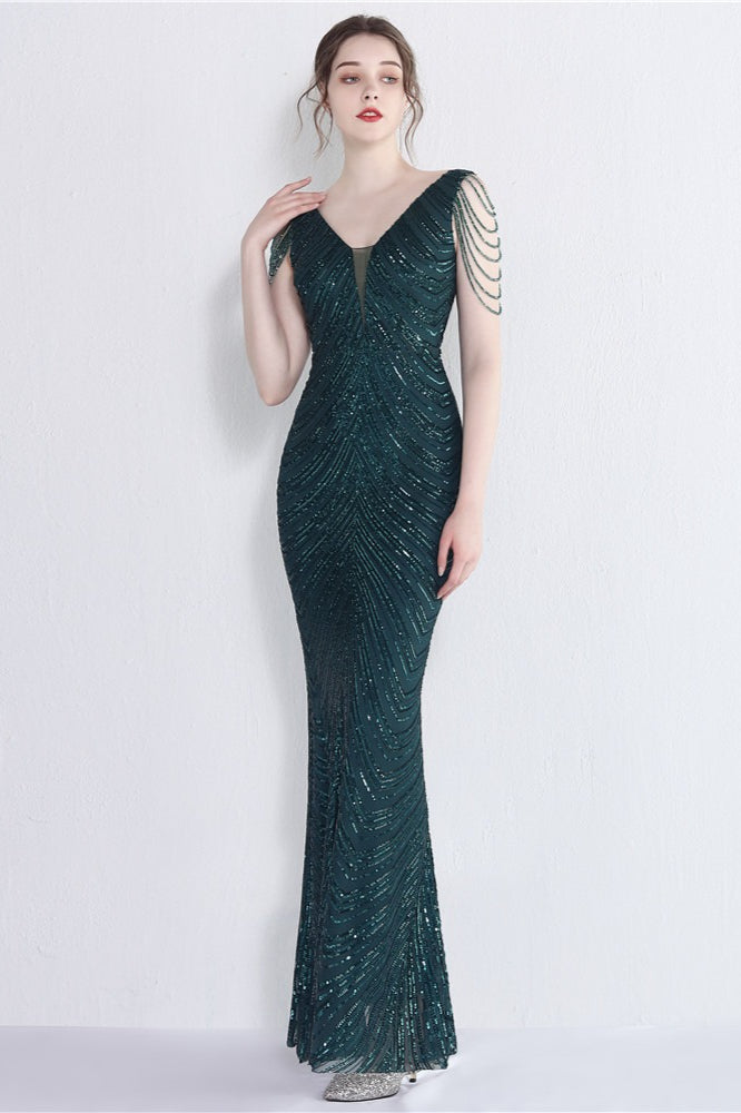 Elegant Sequin Mermaid Contemporary Dress for Boutique Fashion Look
