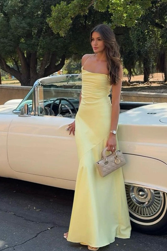 Belted Backless Maxi Silk Dress - View 3 | VelvetHem
