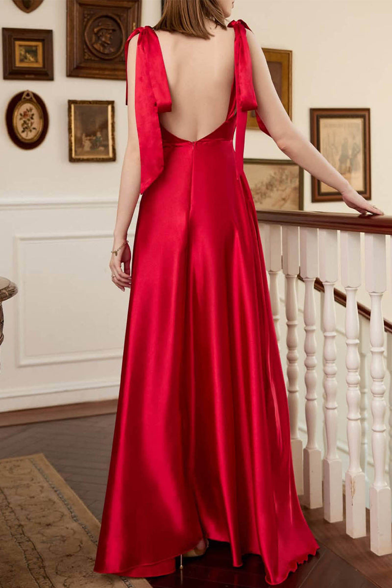 Elegant Formal Solid Frenulum Evening Dress Dresses - View 9 | VelvetHem