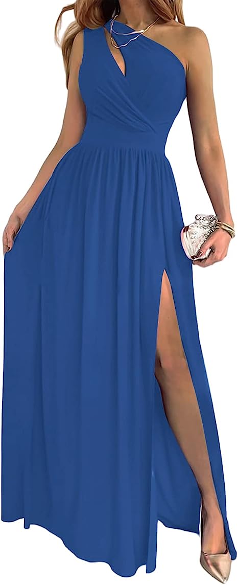 Romina Exclusive Minimalist High Split Cutout Sleeveless Dress Evening Wear Edit