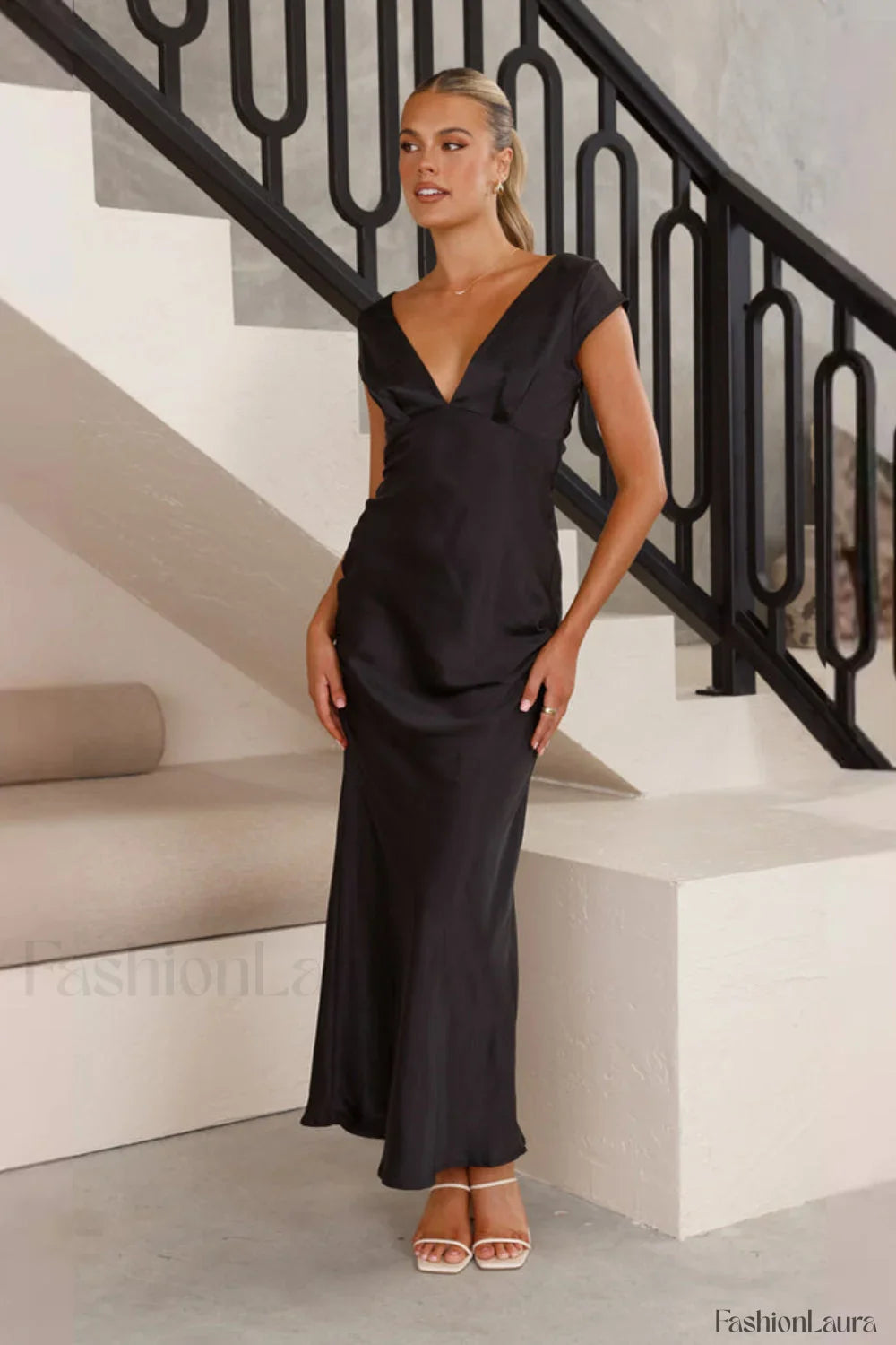 Deep V Neck Dress with Relaxed Fit and Seasonal Wardrobe Essential 2