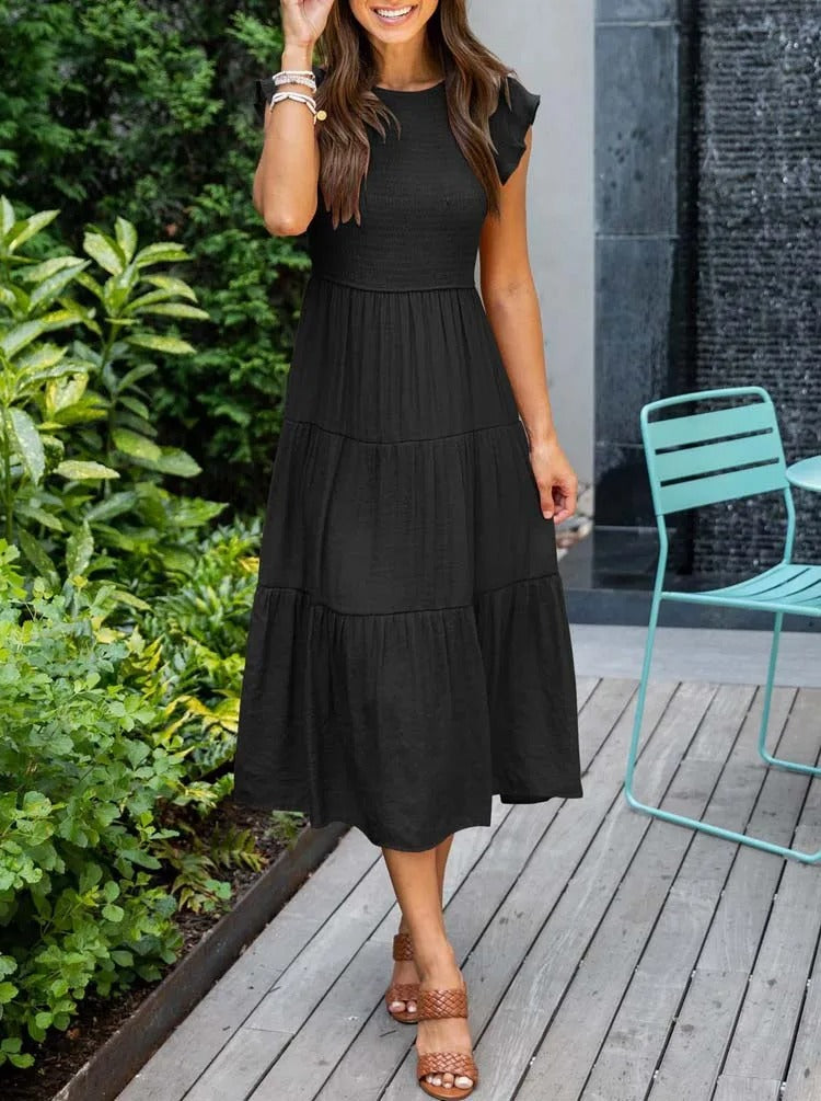 Tracy Statement Refined Belly Covering Dress Chic Silhouette Collection