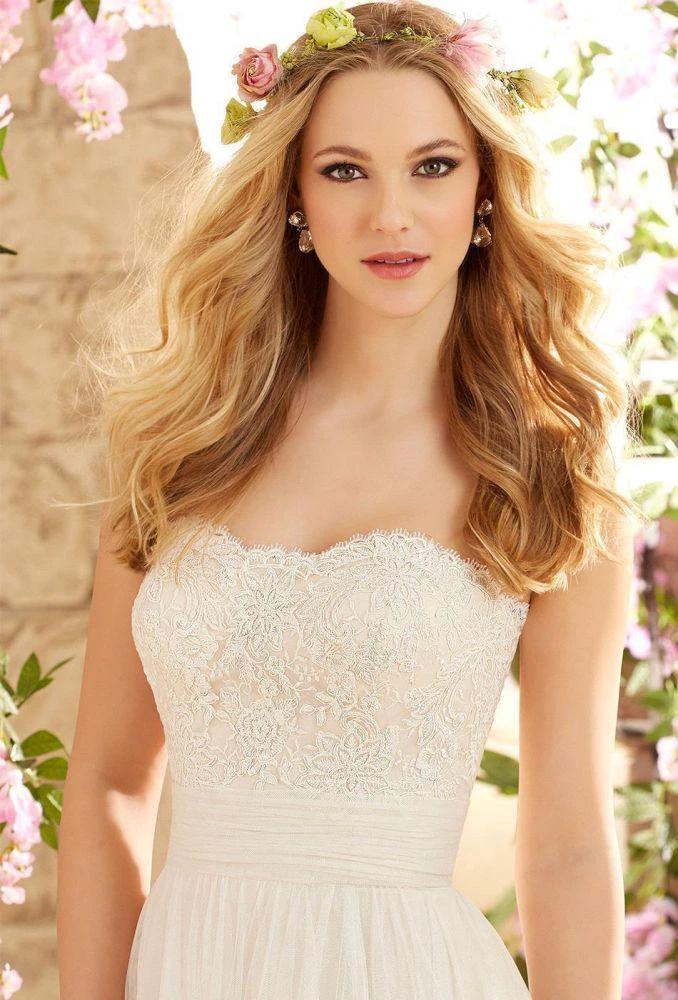 Designer Strapless A-line Long Wedding Dress (ZD13814)