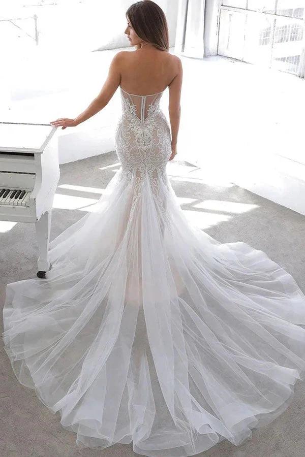 Designer Summer style Sweetheart Mermaid Lace Wedding Dress (ZD13812)