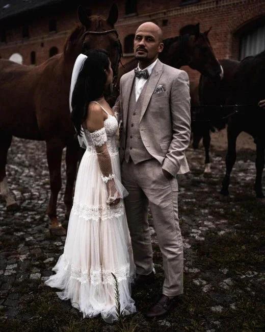 Designer Wedding Dresses With Lace | Sheath dresses wedding dresses (ZD13911) - View 6 | VelvetHem