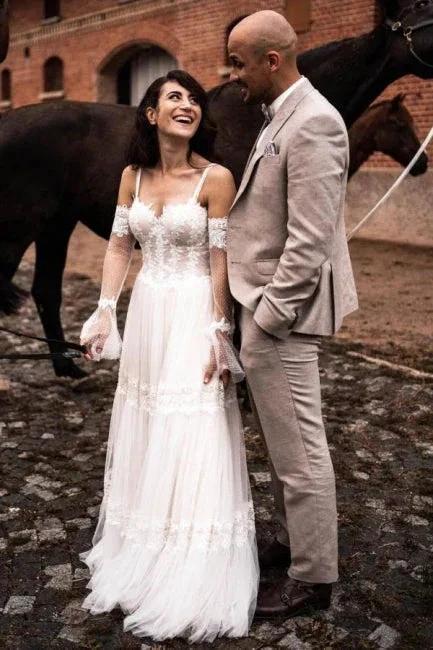 Designer Wedding Dresses With Lace | Sheath dresses wedding dresses by misshow.com