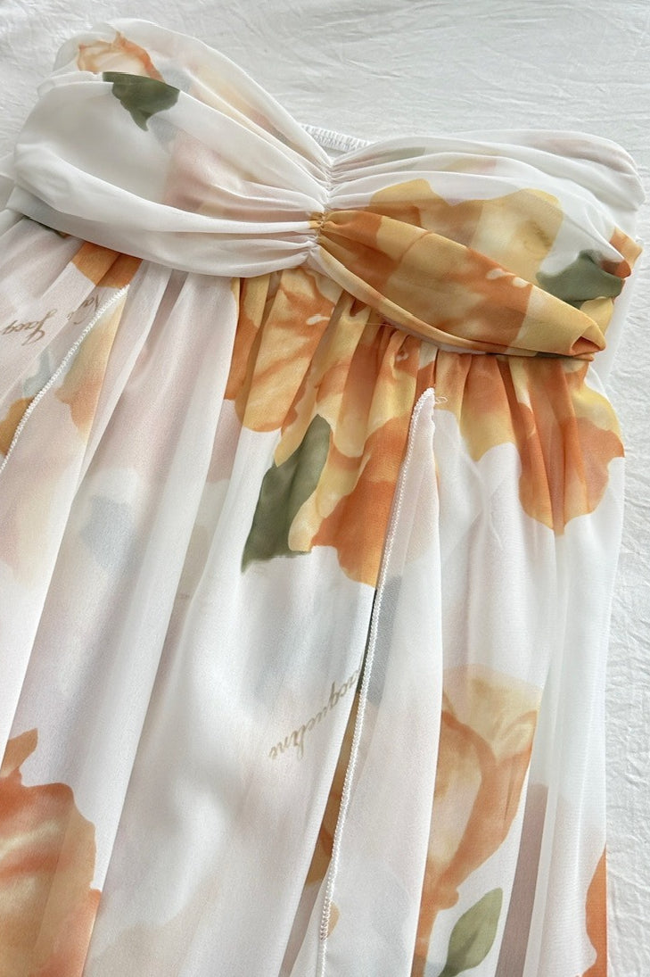 Floral Backless Halter Dress with Premium Everyday Styling