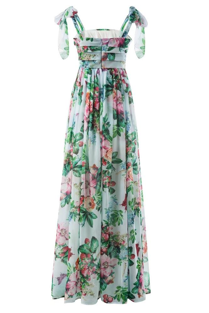 Ingrid Boutique Printed Maxi Dress with Straps Collection