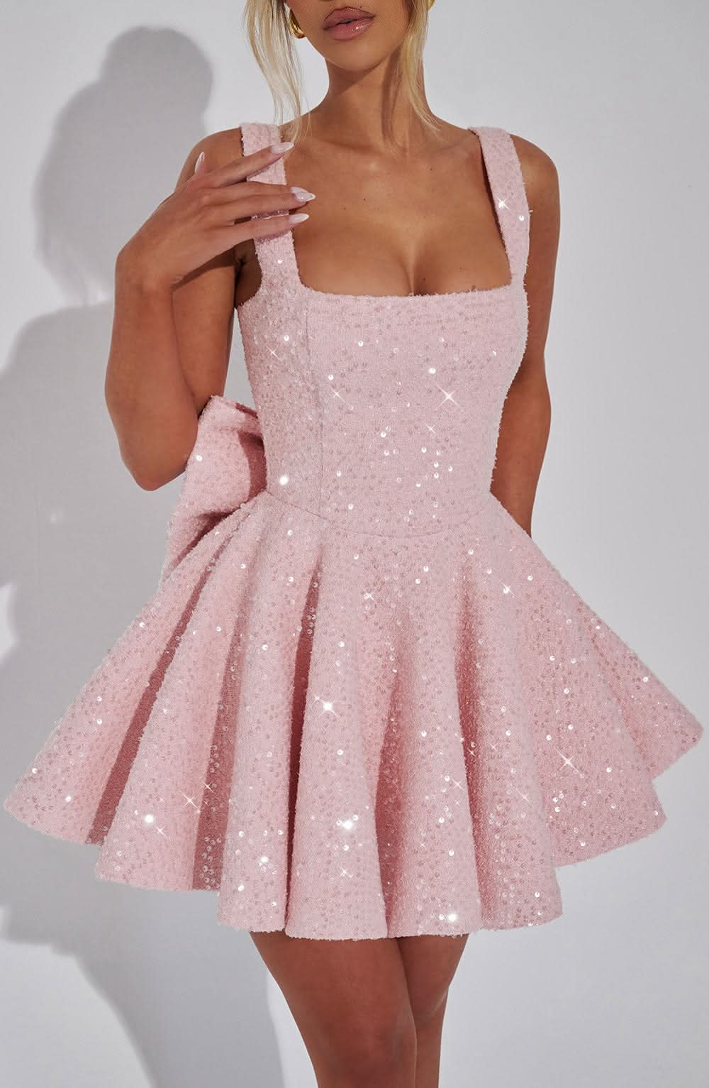 Sandy Bow Mini Dress
