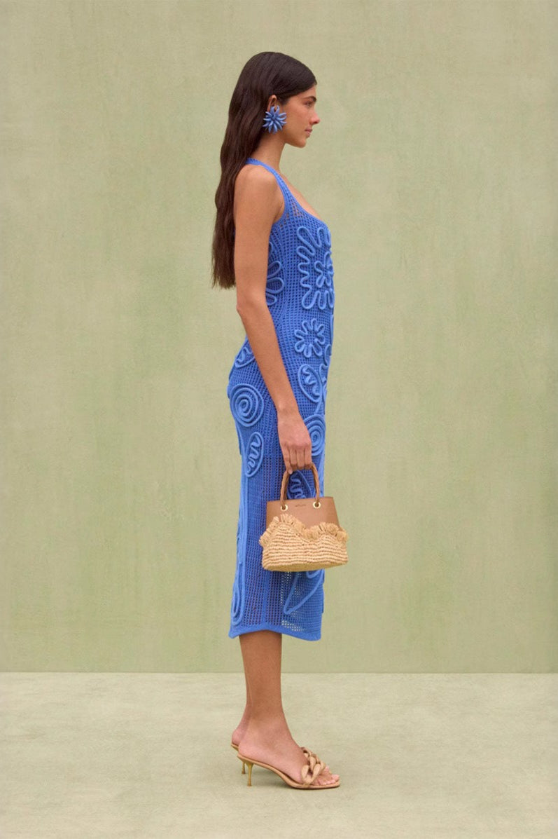 Knit Sleeveless Solid Color Backless Maxi Sweater Dress - View 3 | VelvetHem