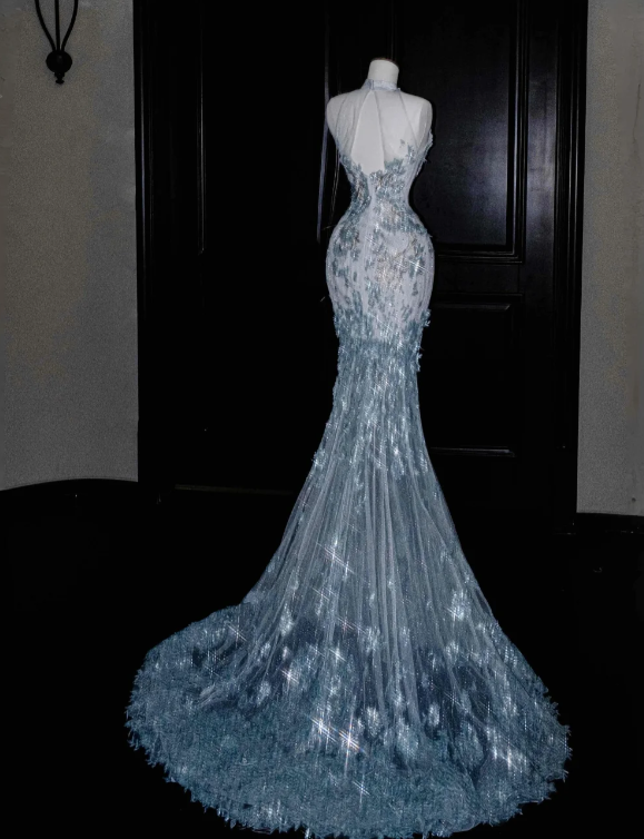 Mermaid Sequined Prom Party Dress Evening Dress Graduation Dress fg8668