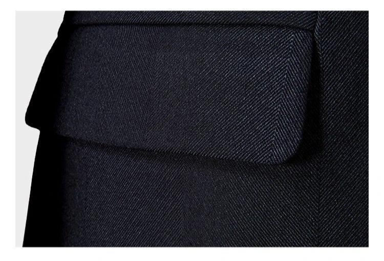 Men's Slim Fit Wool Suit Set For Weddings, Business And Events (ZD17087)