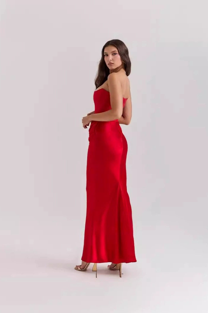 Low-Back Strapless Party Dress - View 5 | VelvetHem