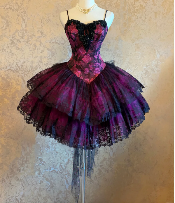 A Line Black Lace Homecoming Dress Short Prom Dress Birthday Party Dress fg8703