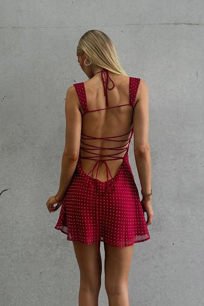 Fl Polka Dots Vintage Inspired Dress for Streetwear Style