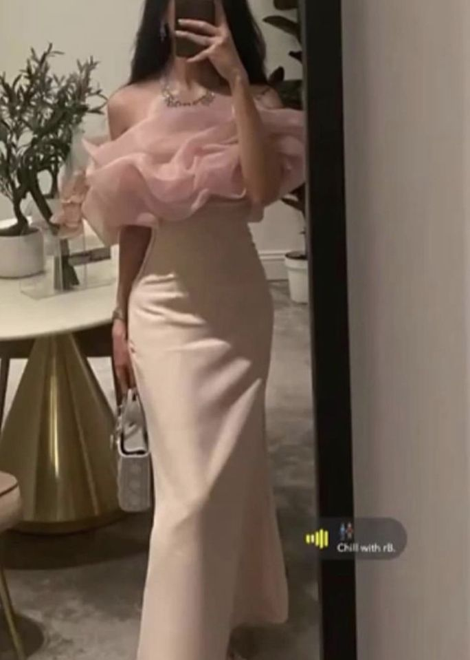 Elegant Pleated Off Shoulder Sheath Long Evening Dress Party Dress Y7594 - VelvetHem
