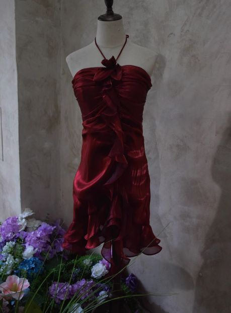 Halterneck Ruffle Birthday Dress Homecoming Dress