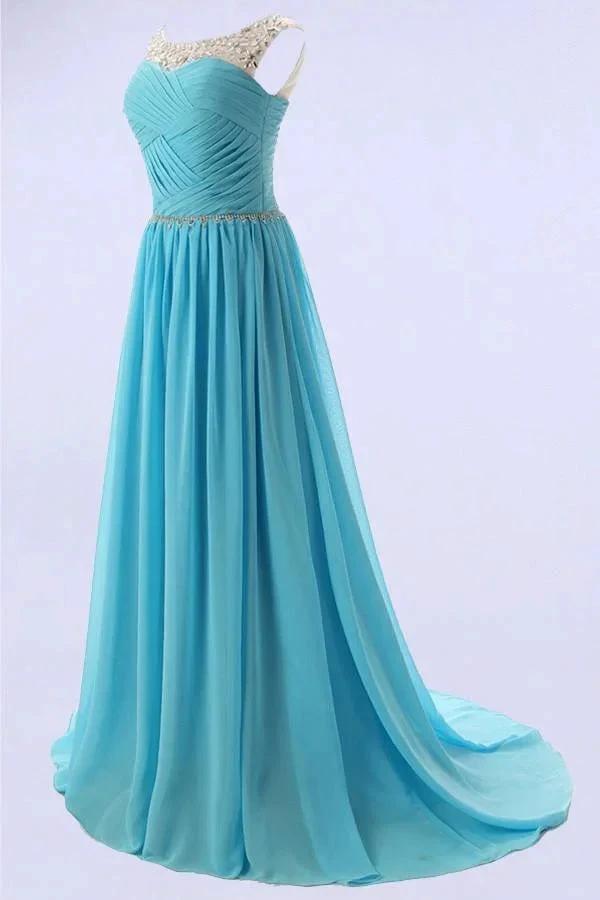 Elegant A-line Scoop Bridesmaid/Prom Dresses with Beading  PG 206 (ZD13156)